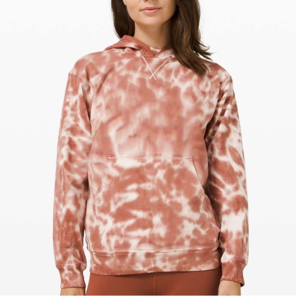 Lululemon All Yours Hoodie Tie Dye Fleece Marmoleado Tie Dye Ancient Copper